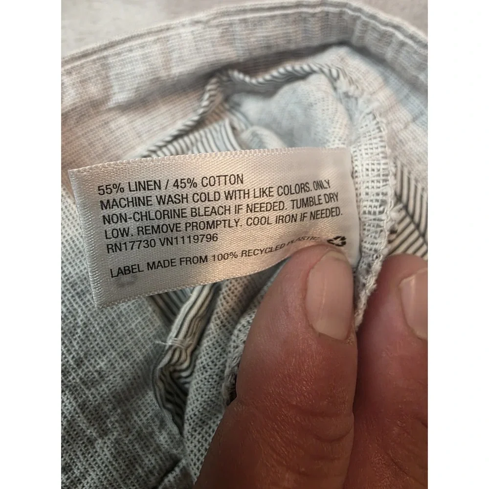 Goodfellow & Co Linden Shorts Mens 40 Beige Linen Blend Flat Front Casual Chino
